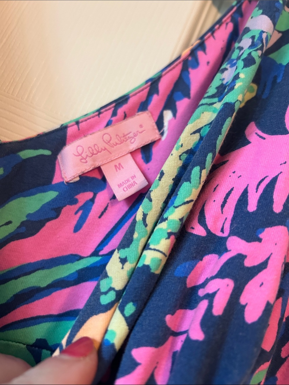 Lilly Pulitzer Sloane Maxi Dress -Indigo All A Glow Tropical Resort Vacation - Picture 3 of 3